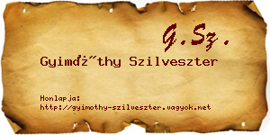 Gyimóthy Szilveszter névjegykártya