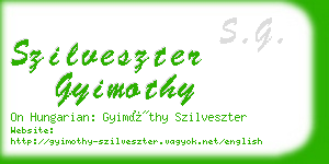 szilveszter gyimothy business card